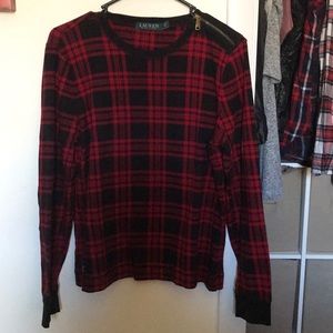 Ralph Lauren Plaid Long Sleeve with zipper.